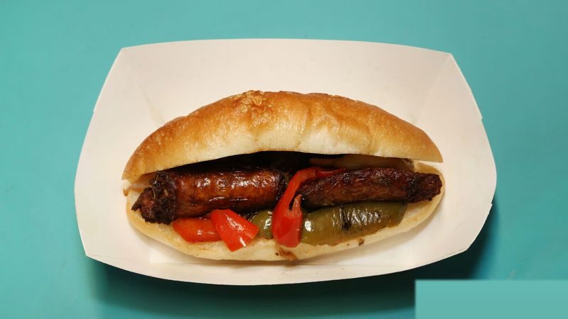 Sausage and Pepper Hero at Harbor Eats